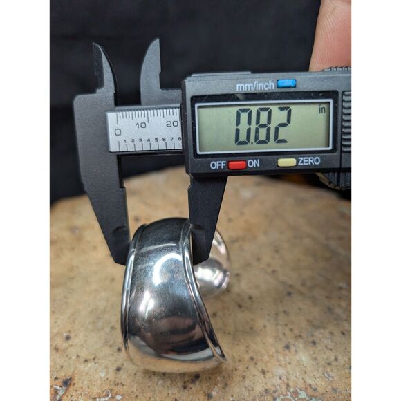 Heavy And Chunky Sterling Silver Cuff Bracelet | Stamped Mexico 925 - Picture 8 of 12